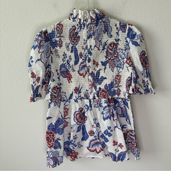 TUCKERNUCK
Cream Heirloom Floral Short Sleeve Rowen Blouse SZ L - Picture 9 of 9